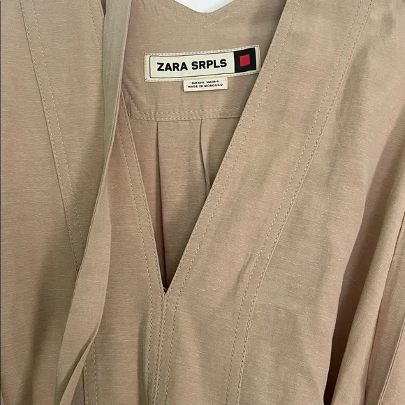 ZARA SRPLS size XS-S: Tan Wrap Dress: never worn - Picture 2 of 9